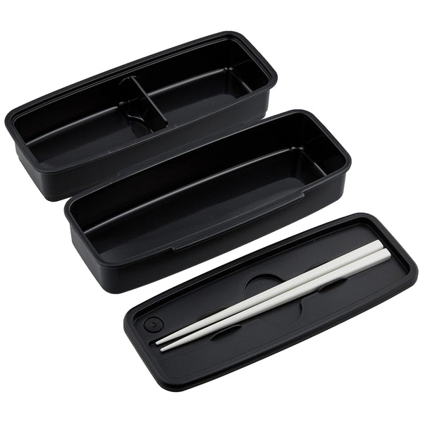 OSK Antibacterial 2-Tier Slim Bento Lunch Box With Chopsticks 960ml