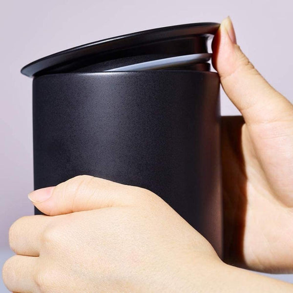 Porcelain Canister Mino Ware Coffee Canister Black C820BK