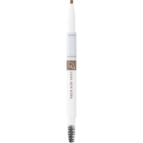 SANA NewBorn W Brow EX Eyebrow Pencil, Powder and Brush - B10